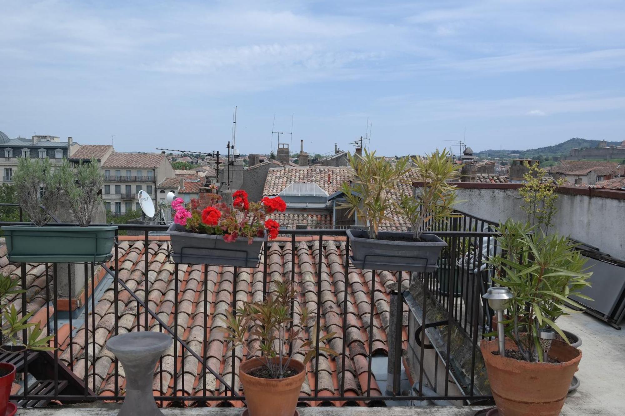 Penthouse Apartment Overlooking Place Carnot Каркассонн Екстер'єр фото